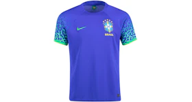 Nike Brazil 2022/23 Stadium Away Jersey Parmount Blue/Green Spark/Dynamic Yellow/Green Spark