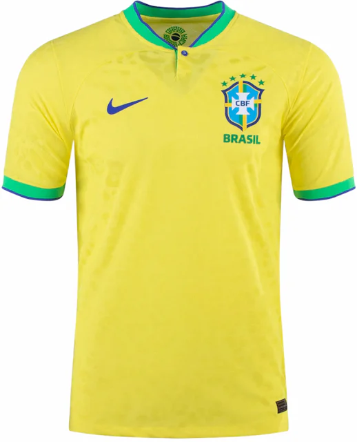 Nike Brazil 2022/23 Stadium Home ADV Dri-FIT Soccer Jersey Dynamic  Yellow/Green