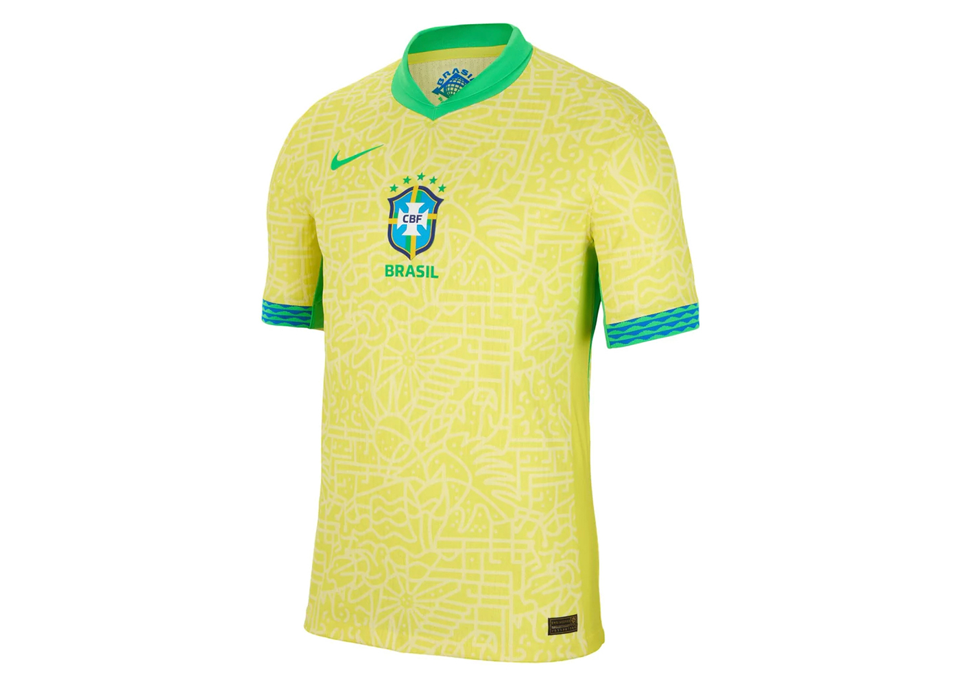 Nike Brazil 2024 Match Home ADV Authentic Jersey Dynamic Yellow/Lemon  Chiffon/Green Spark