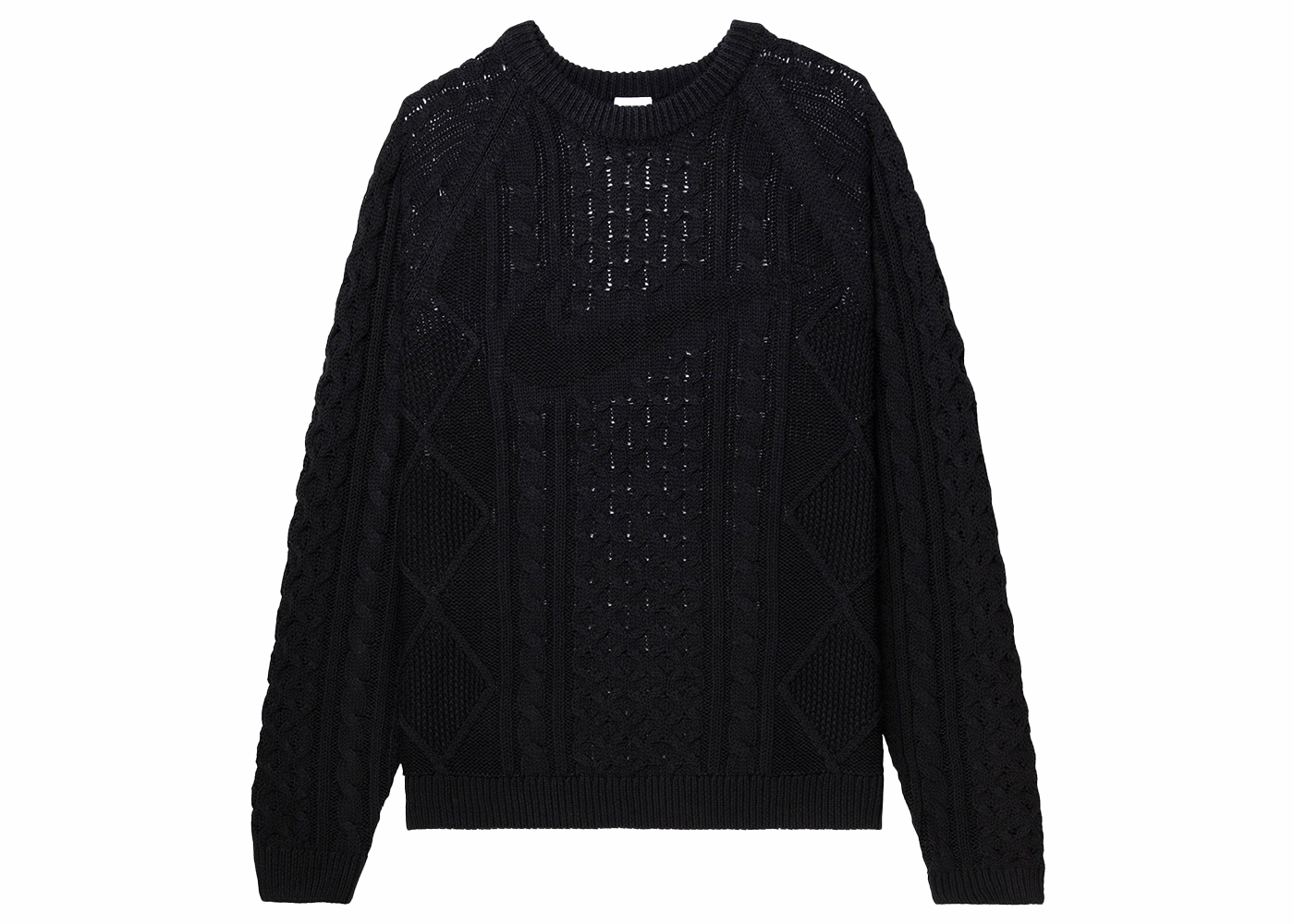 Nike Cable Knit L/S Sweater (US Sizing) Black Men's - FW23 - US