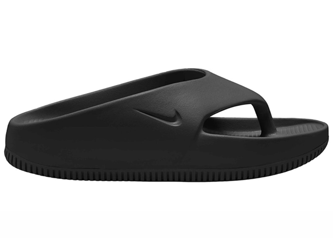Pre-owned Nike Calm Flip Flop Black (women's) In Black/black-black
