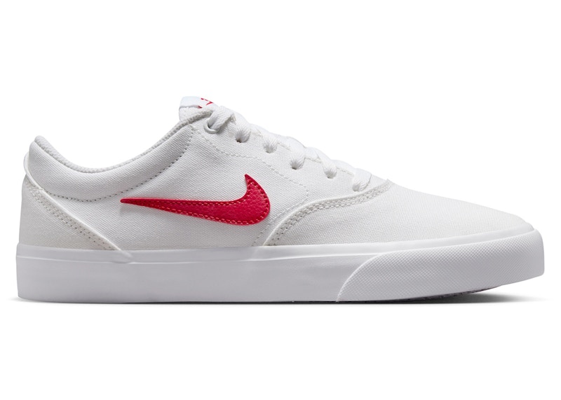 Pre-owned Nike Charge Canvas (women's) Sneakers In White/black/university Red In Multi