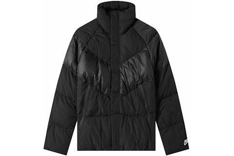 Nike Chevron Panel Puffer Down Jacket Raven Black Men's FW23 US