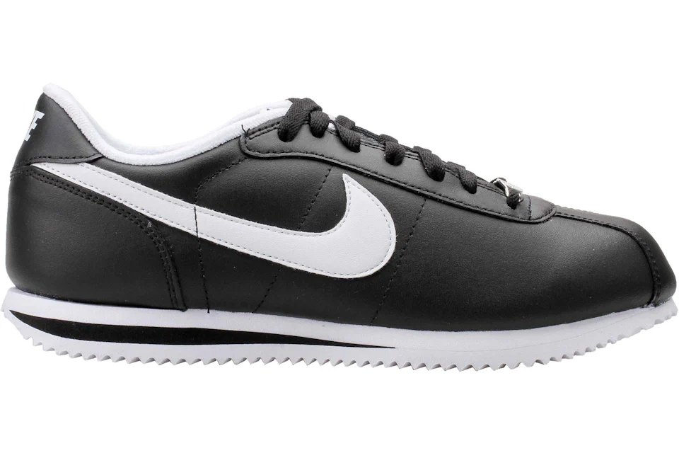Nike classic cortez leather black deals white red