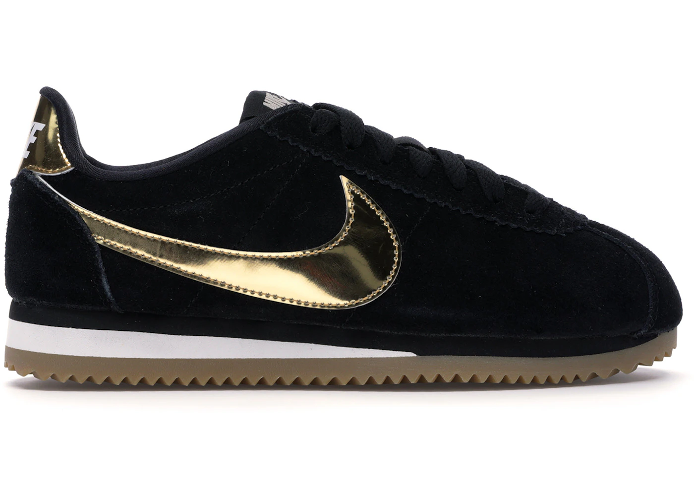 Nike classic cortez black metallic gold Clearance