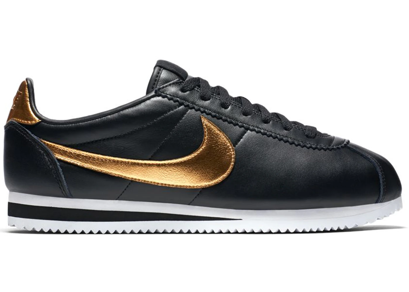 Nike Classic Cortez Black Metallic Gold Men s 902801 002 US