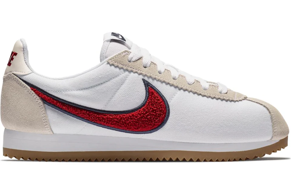 Nike cortez top red swoosh