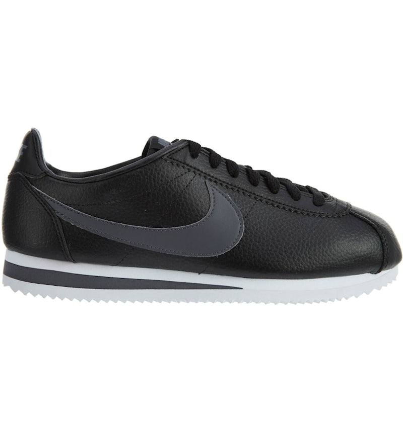 Nike Classic Cortez Cuir Noir/Gris Foncé-Blanc Homme Style