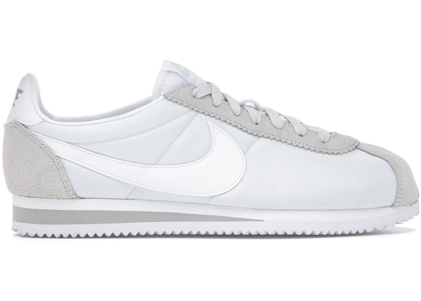 Nike classic cortez nylon premium women pure platinum white Clearance