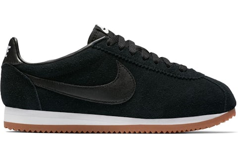 Nike cortez black suede womens sales