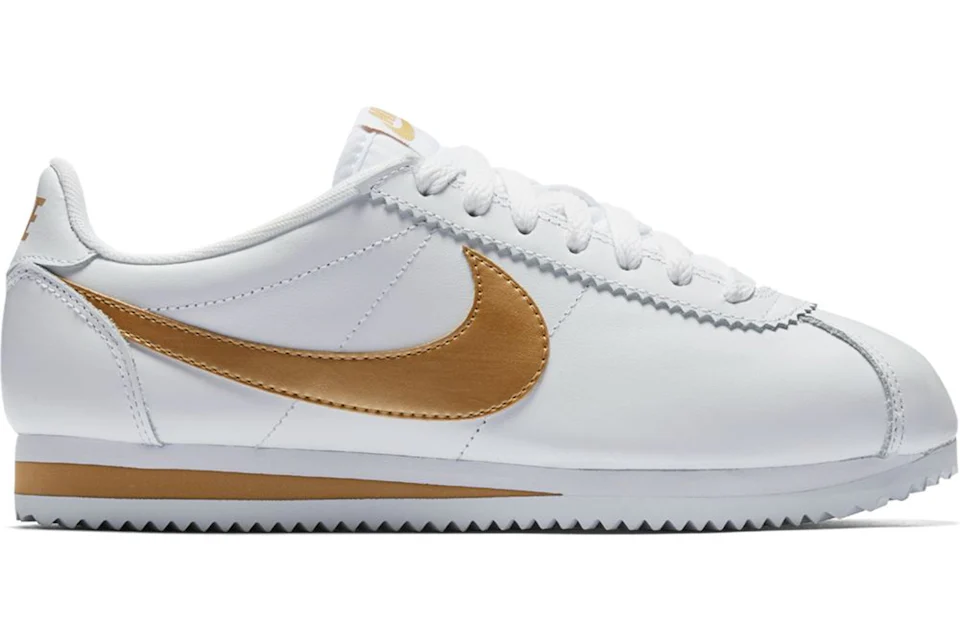 Nike Classic Cortez White Metallic Gold Women s 807471 106 US