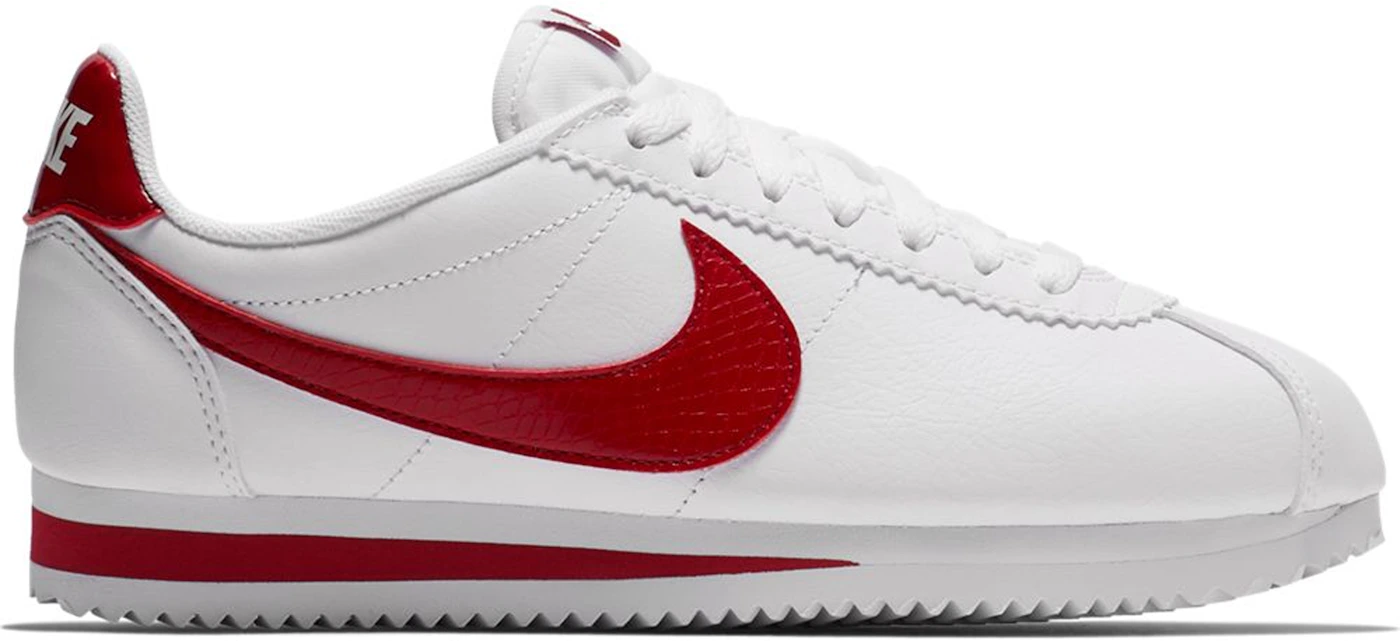 Nike Cortez Leather Jogging Shoes - White & Pink - Candy Drip Kush