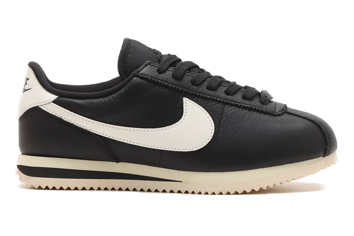 Click to view more detailed imagery on our partner's website Pre-owned Nike Cortez 23 Premium Black Sail (women's) In Black/sail/alabaster