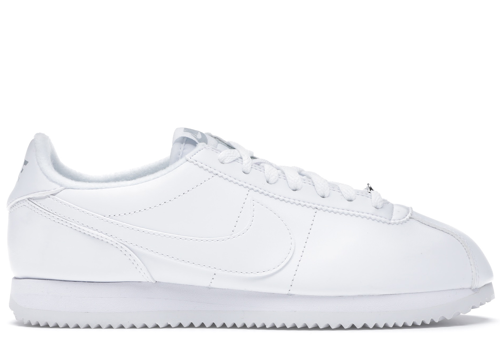 Nike Cortez Basic Leather White White-Wolf Grey-Mtllc Silver