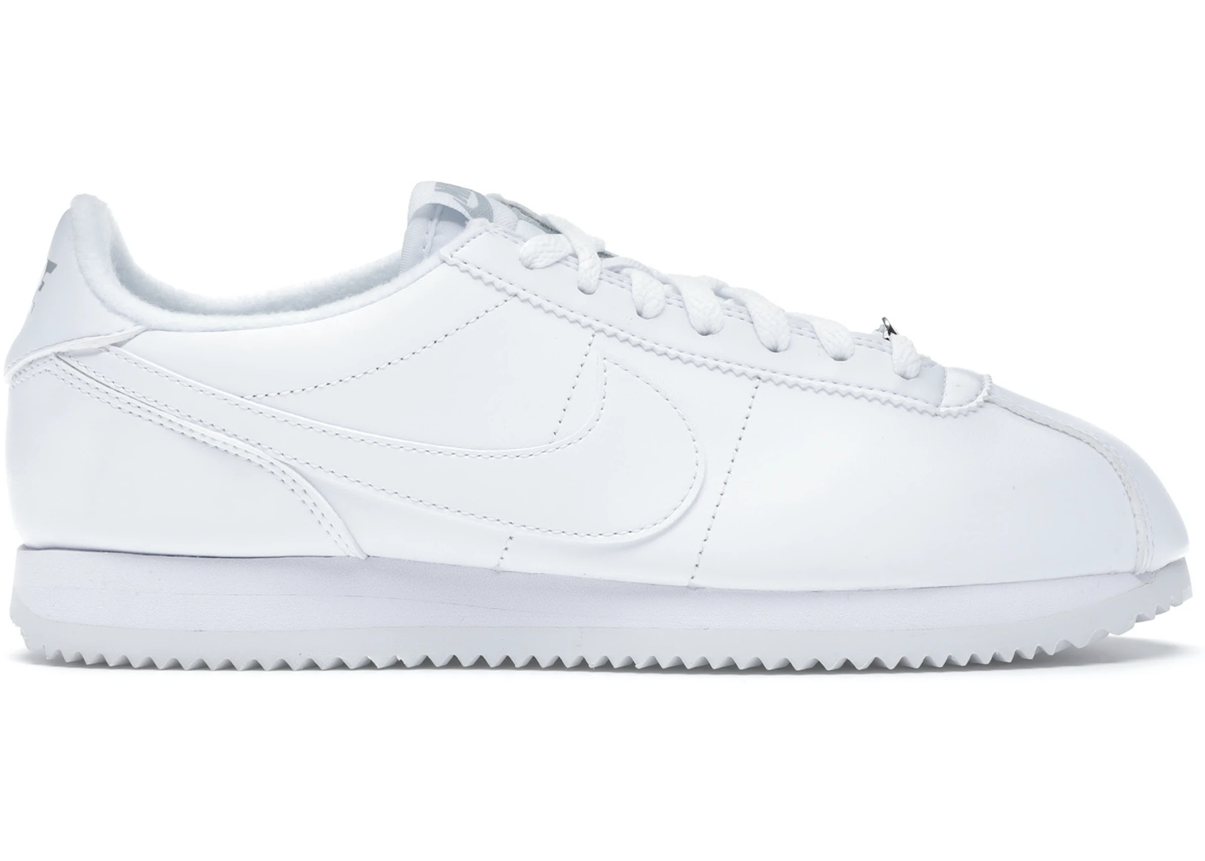 Nike Cortez Basic Leather White White-Wolf Grey-Mtllc Silver - - ES