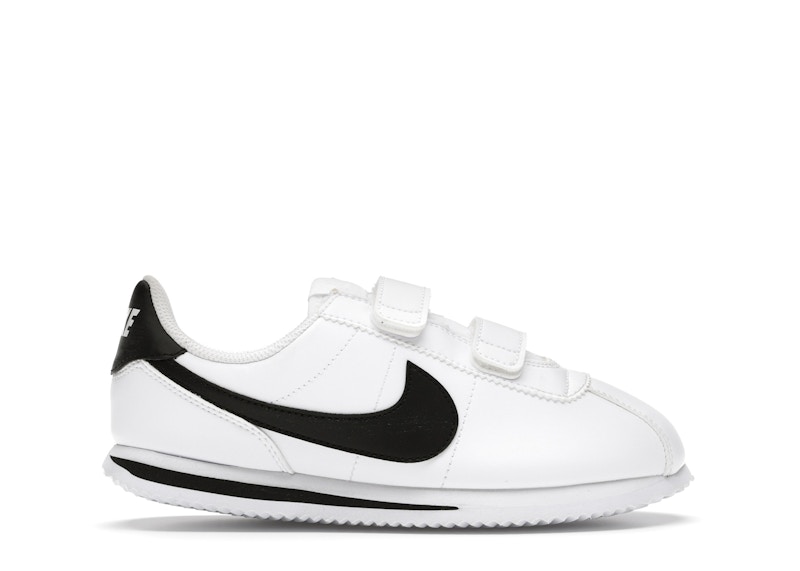 Nike women's classic cortez leather shoe - clearance white/black-white