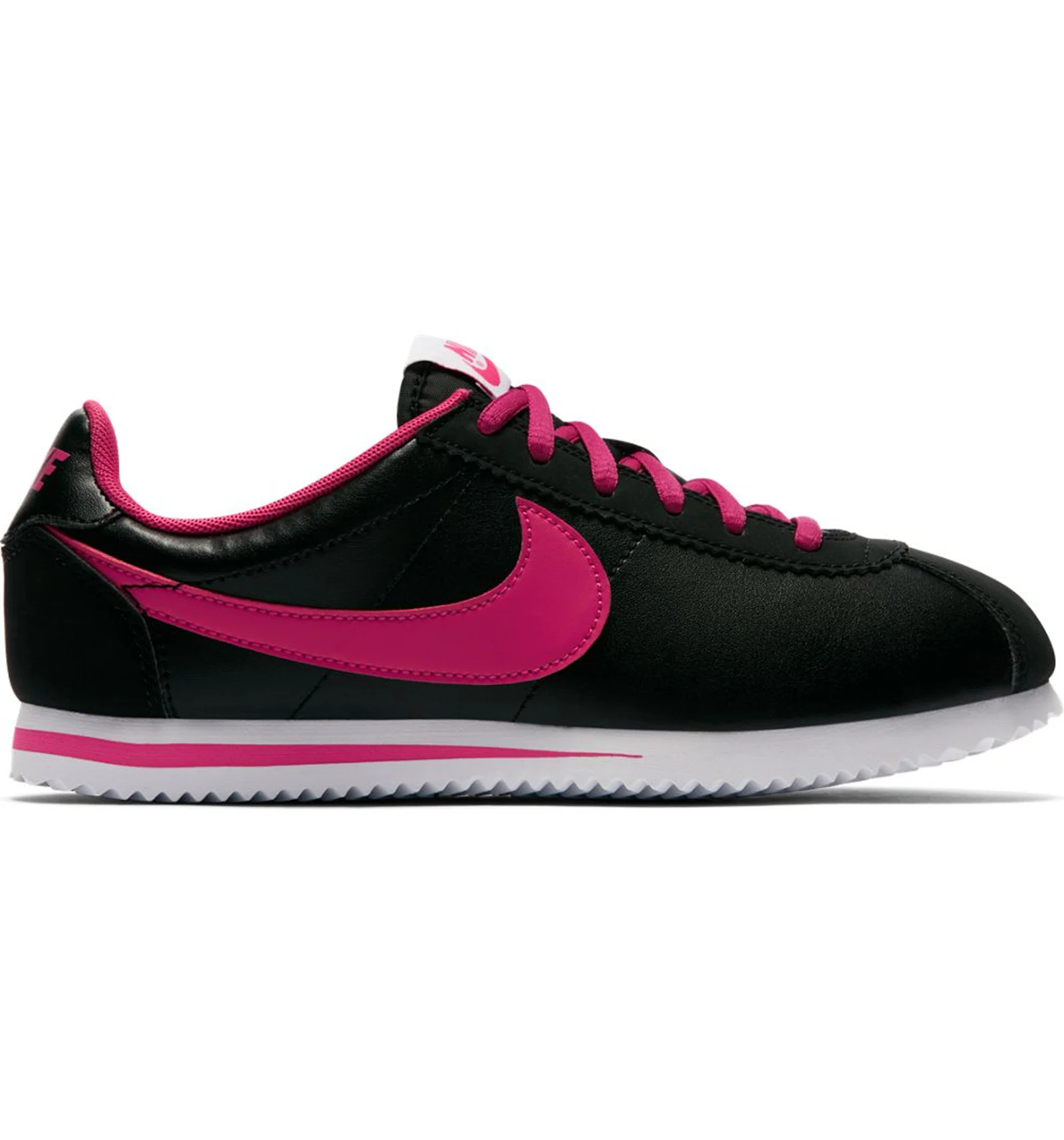 Nike Cortez Black Vivid Pink GS Kids 749502 001 GB