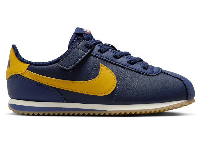 Pre-owned Nike Cortez Easyon Michigan Sneakers In Midnight Navy/blue Void/sail