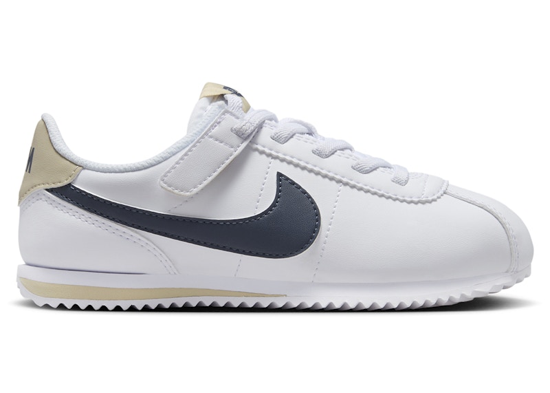 Pre-owned Nike Cortez Easyon Sneakers In White/desert Khaki/thunder Blue