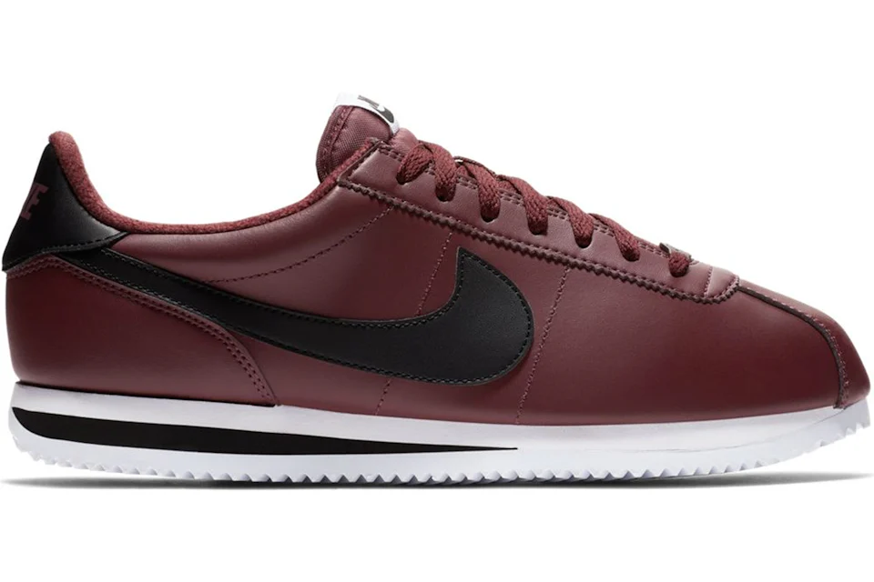 Nike cortez maroon and white best sale