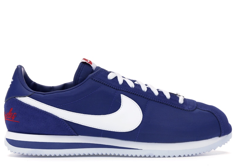 nike cortez navy blue and red