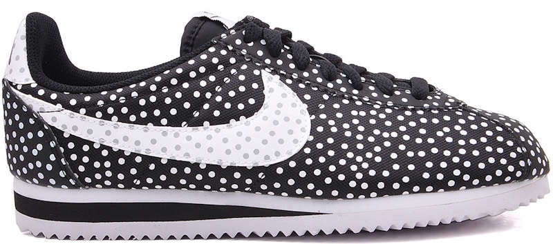 black and white spotty nike trainers