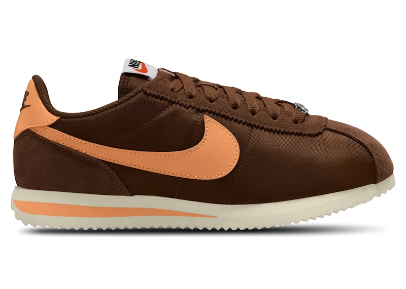 Pre-owned Nike Cortez Textile (women's) Sneakers In Light British Tan/sail/orange Chalk
