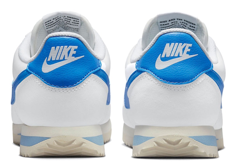 Nike cortez store white blue