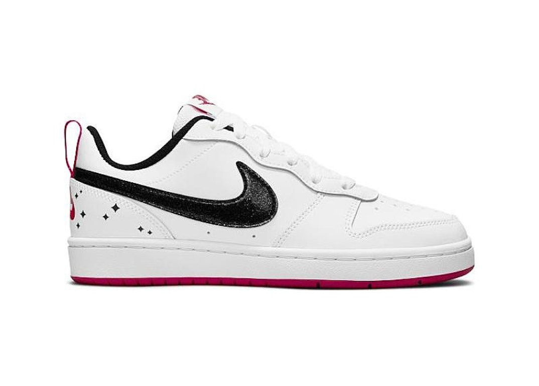 Pre-owned Nike Court Borough 2 Se White Very Berry (gs) In White/very Berry/black