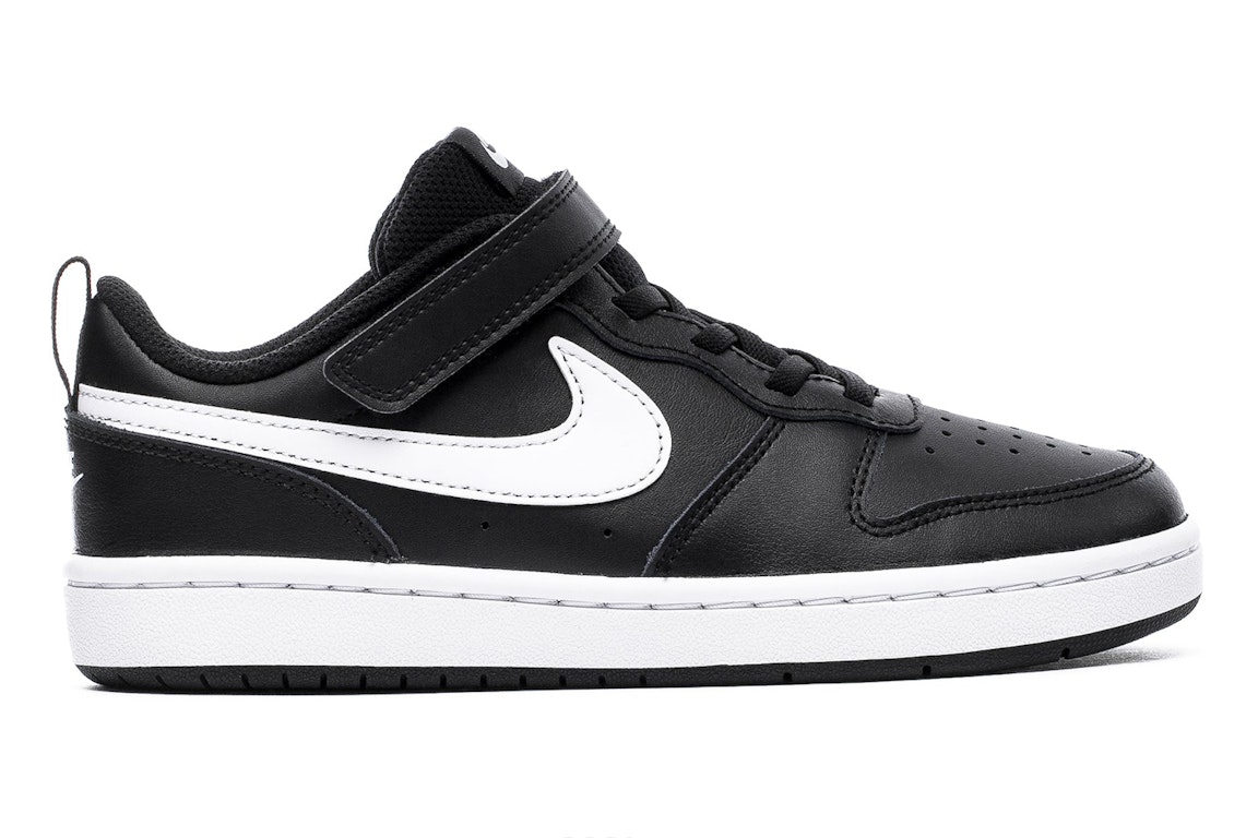 Pre-owned Nike Court Borough Low 2 Black White (ps) In Black/white