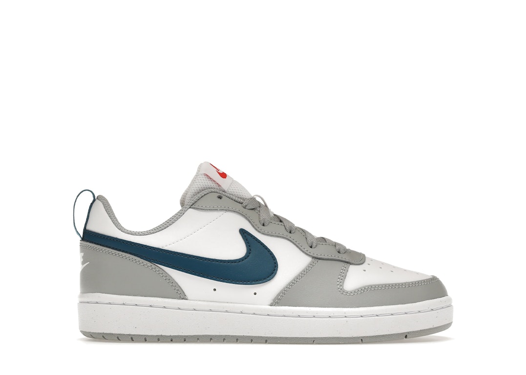 Pre-owned Nike Court Borough Low 2 Light Smoke Grey (gs) In White/marina/light Smoke Grey