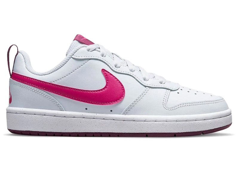 Pre-owned Nike Court Borough Low 2 Sneakers In Pure Platinum/sangria/pink Prime