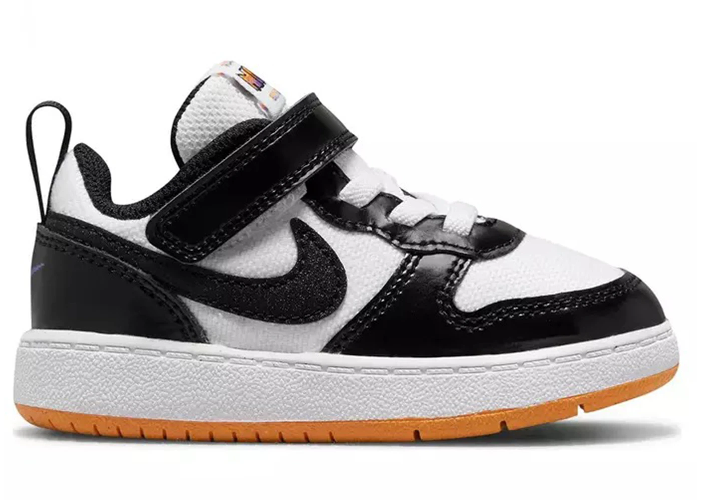 Nike Court Borough Low 2 White Black Kumquat (TD) Toddler - DN1230-100 - US