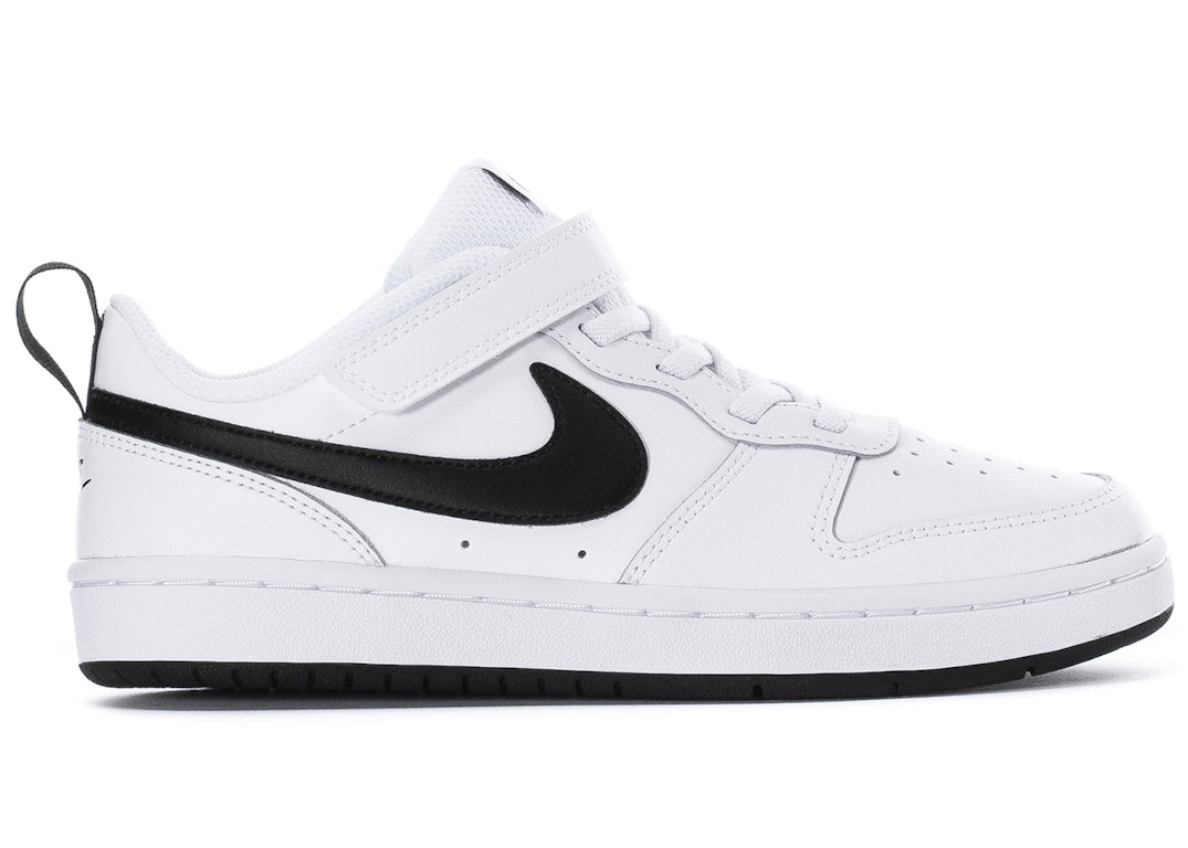 Pre-owned Nike Court Borough Low 2 White Black (ps) In White/black