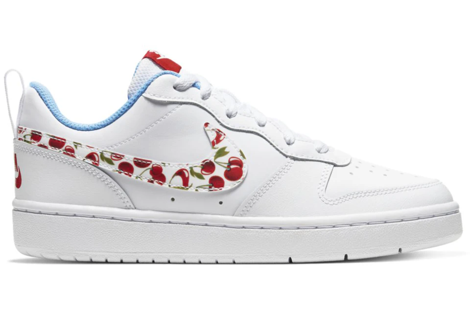 Nike Court Borough Low 2 White Cherry Gs Cj2238 100 Us Nike Court Borough Low 2 White Cherry Gs Cj2238 100 Us