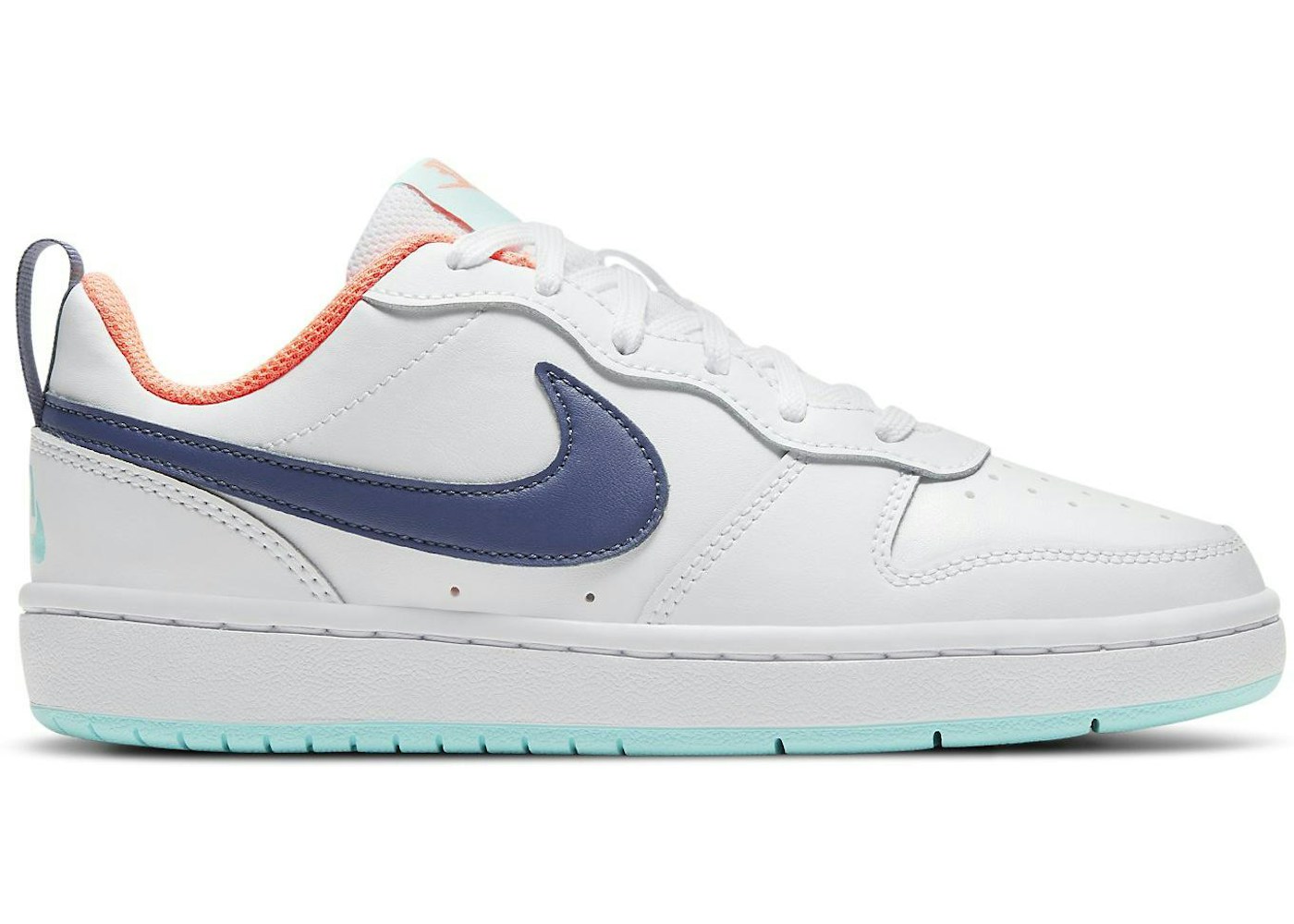 Nike Court Borough Low 2 White Navy Gs Bq5448 112 Nike Court Borough Low 2 White Navy Gs Bq5448 112