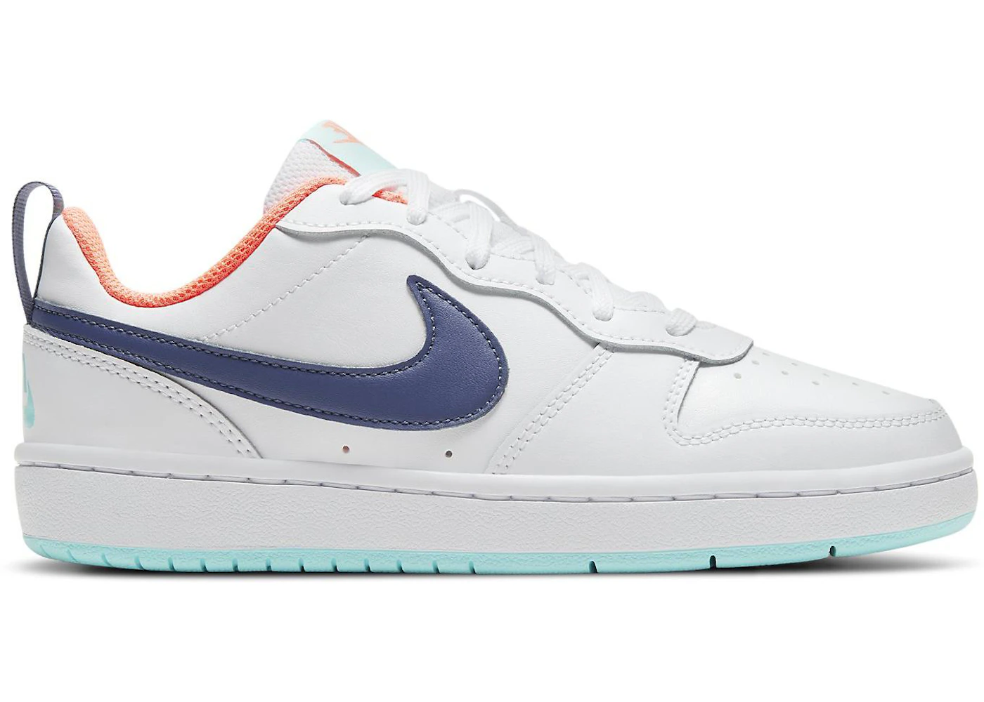 Nike Court Borough Low 2 White Navy (GS) - BQ5448-112 - US