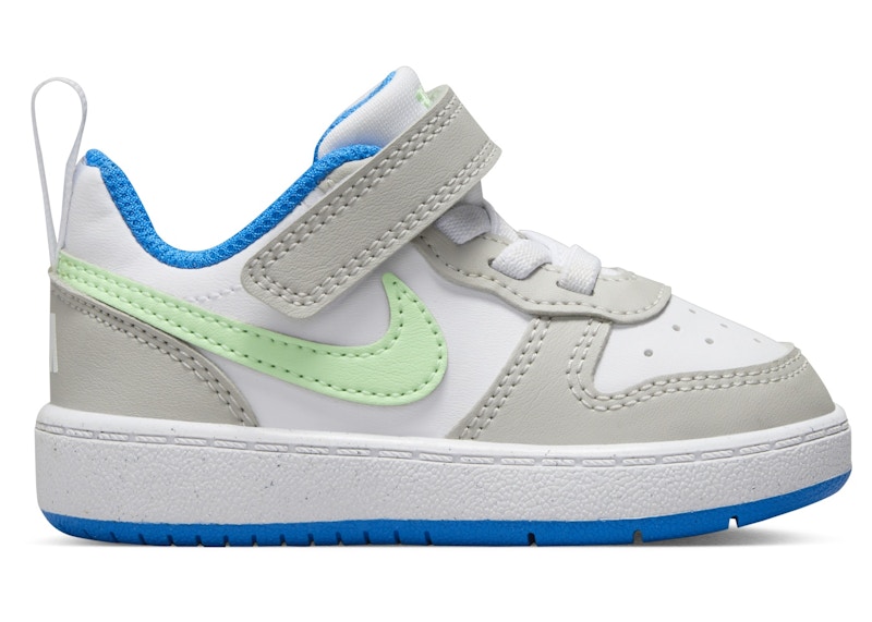 Pre-owned Nike Court Borough Low Recraft Vapor Green Sneakers In Light Iron Ore/white/photo Blue