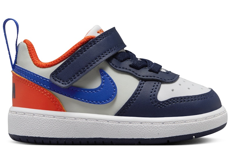 Pre-owned Nike Court Borough Low Recraft Hyper Royal Sneakers In Midnight Navy Blue/team Orange/light Silver In Multi