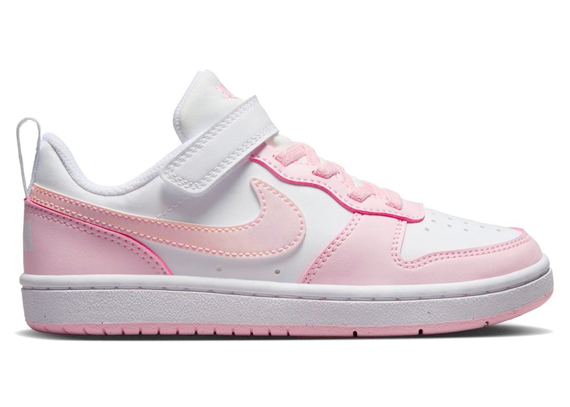 Pre-owned Nike Court Borough Low Recraft Sneakers In White/pink Foam
