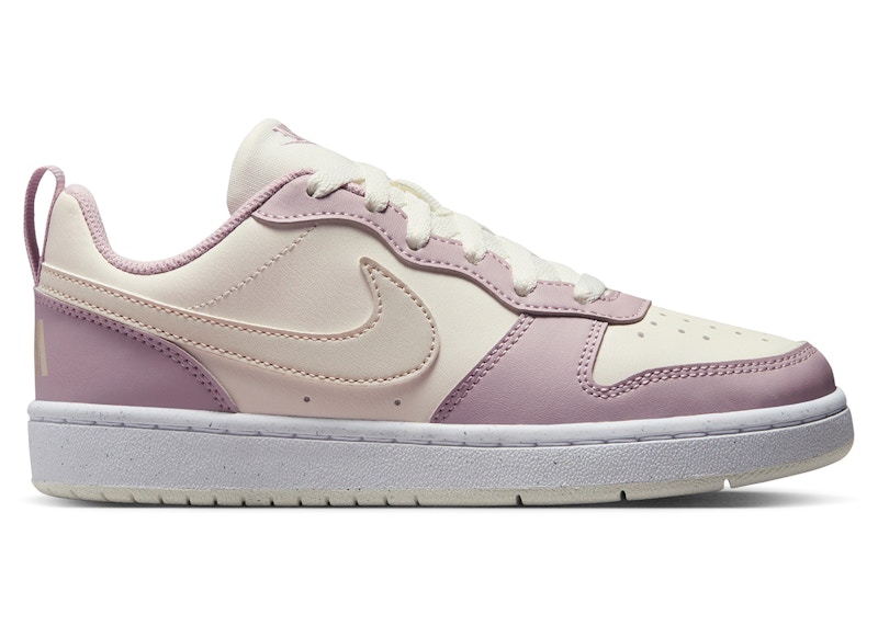 Pre-owned Nike Court Borough Low Recraft Light Orewood Brown Sneakers In Sail/particle Rose/white