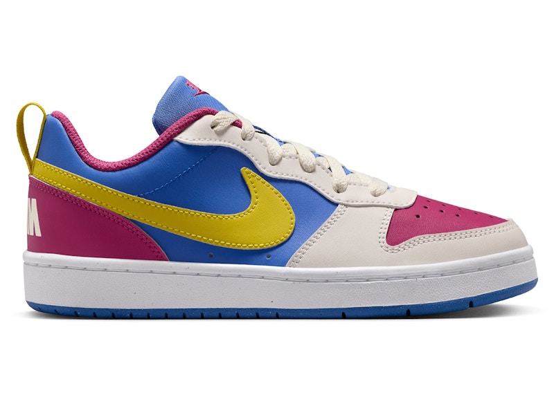 Pre-owned Nike Court Borough Low Recraft Sneakers In Sweet Beet/soft Pearl/comet Blue