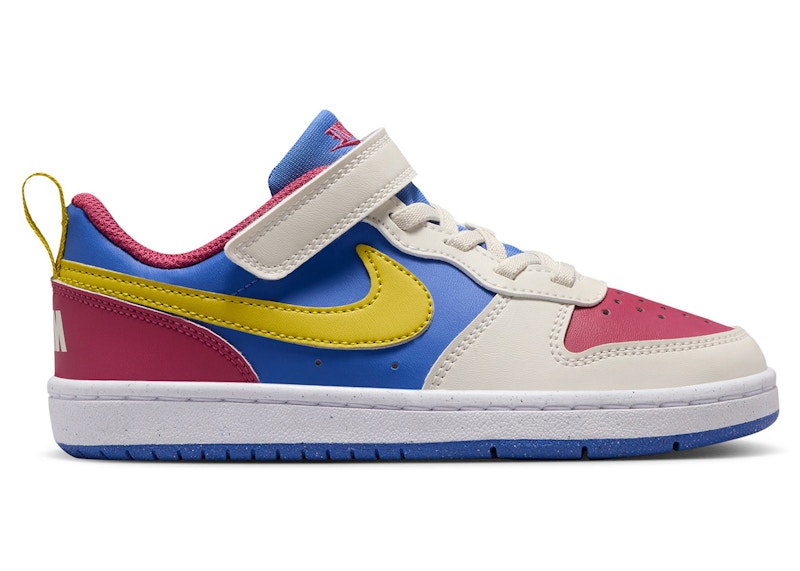 Pre-owned Nike Court Borough Low Recraft Sneakers In Sweet Beet/soft Pearl/comet Blue