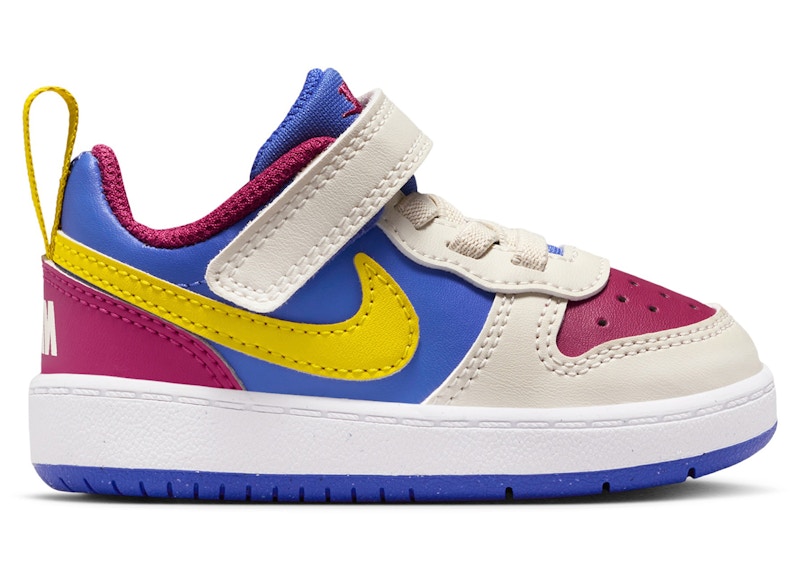 Pre-owned Nike Court Borough Low Recraft Sneakers In Sweet Beet/soft Pearl/comet Blue