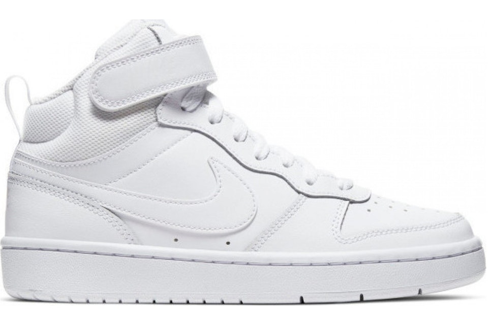 Nike Court Borough Mid 2 White Gs Cd77 100 Nike Court Borough Mid 2 White Gs Cd77 100
