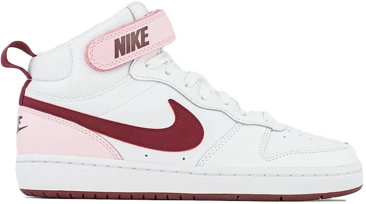 Nike Court Borough Mid 2 White Pink Foam (GS) Para niños - CD7782-104 - MX