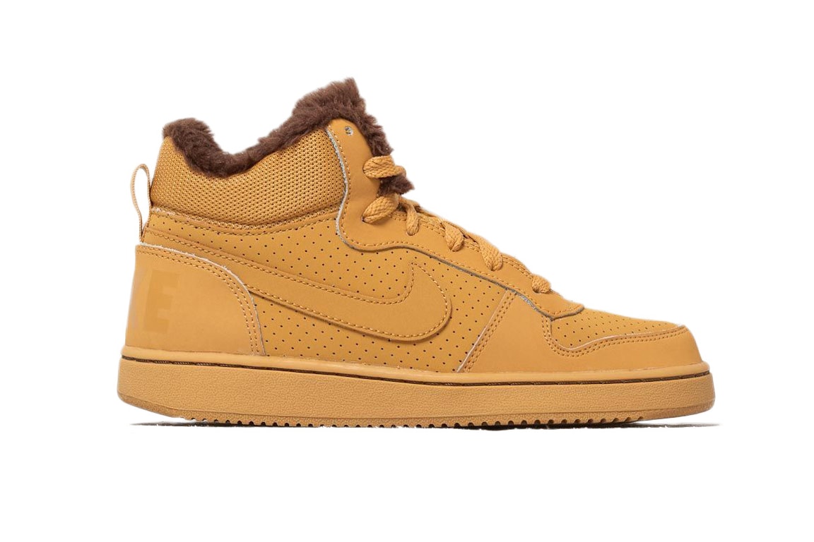 Pre-owned Nike Court Borough Mid Winter Haystack (gs) In Wheat