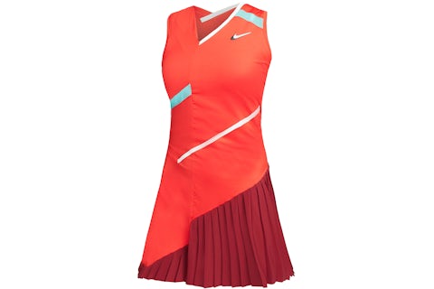 Nike Court Dri-Fit Pleated Ruffle Tennis Dress Pomegranate - US Nike Court Dri-Fit Pleated Ruffle Tennis Dress Pomegranate - US