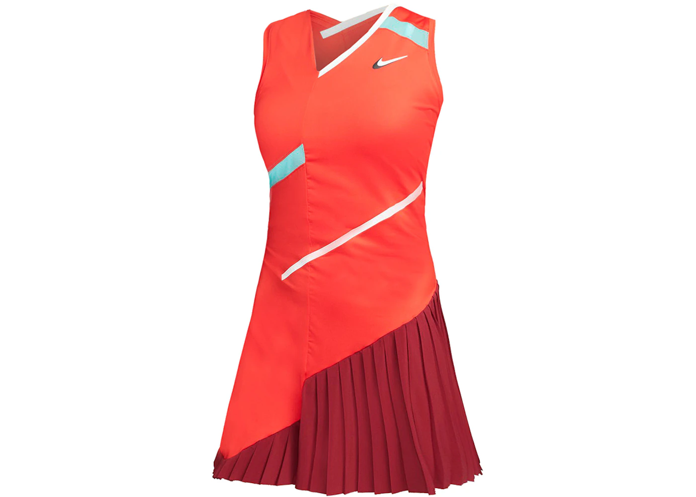 Nike Court Dri-Fit Pleated Ruffle Tennis Dress Pomegranate - US Nike Court Dri-Fit Pleated Ruffle Tennis Dress Pomegranate - US