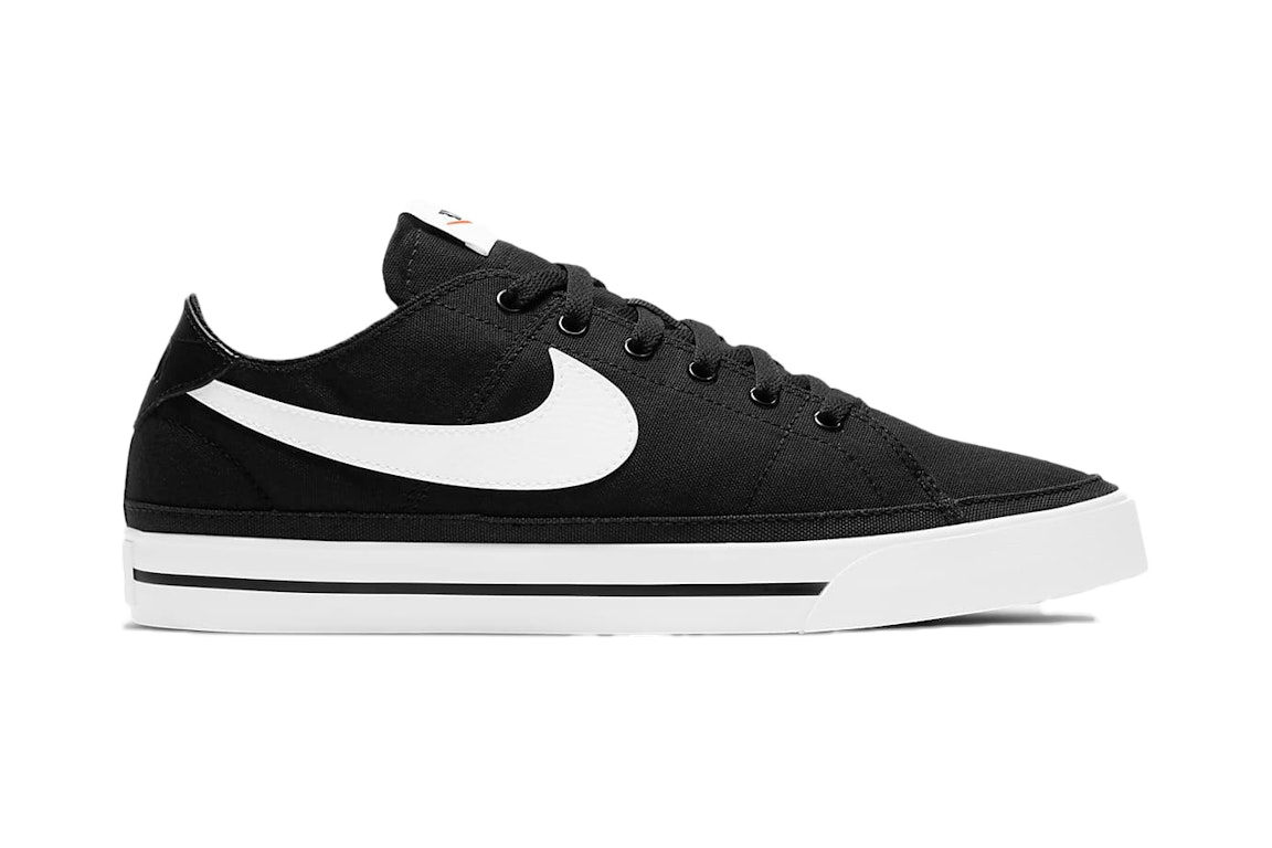 Pre-owned Nike Court Legacy Canvas Black In Black/white